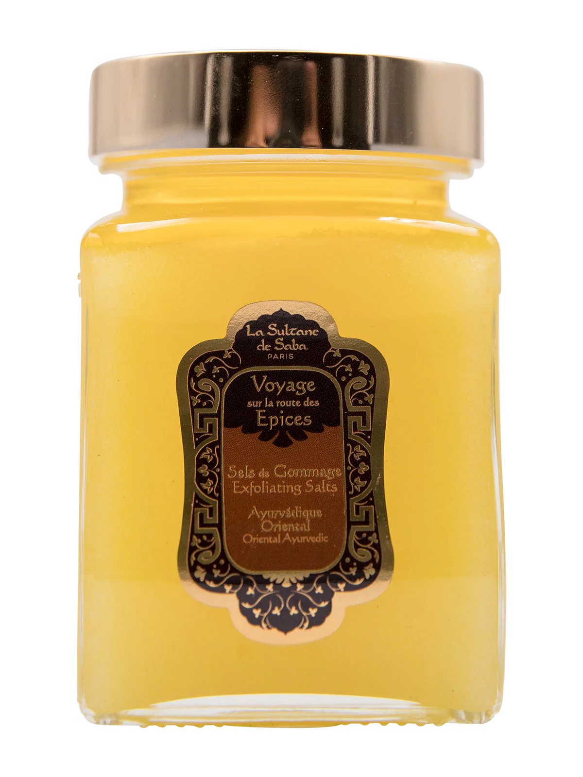 la-sultane-de-saba-ambre-vanille-patchouli-exfoliating-salts-2 LA SULTANE DE SABA Ayurveda – druskos šveitiklis / Exfoliating Salts 300 g - Paveikslėlis 1
