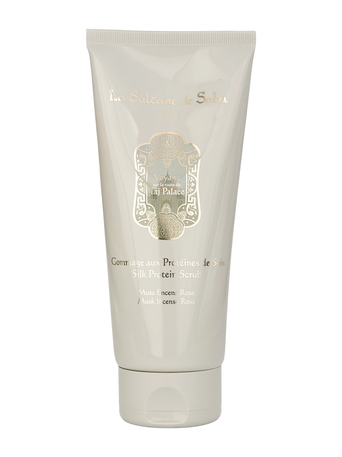 la-sultane-de-saba-protein-silk-scrub-rose-musk-incense-2 LA SULTANE DE SABA Taj Palace – pilingas / Peeling (scrub) Taj Palace 200 ml - Paveikslėlis 1