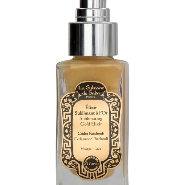 LA SULTANE DE SABA – Gold anti-ageing Elixir / aukso ir šampano veido eliksyras su kedru ir pačiuliu 50 ml