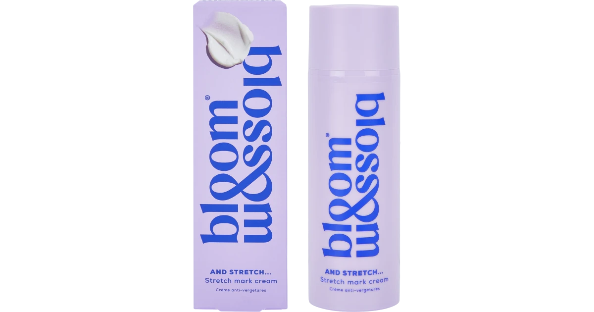 Bloom-blossom-and-stretch-stretch-mark-cream-kremas-nuo-striju-150ml-5060193643670 AND STRETCH... Stretch Mark Cream Kremas nuo strijų, 150ml - Paveikslėlis 1