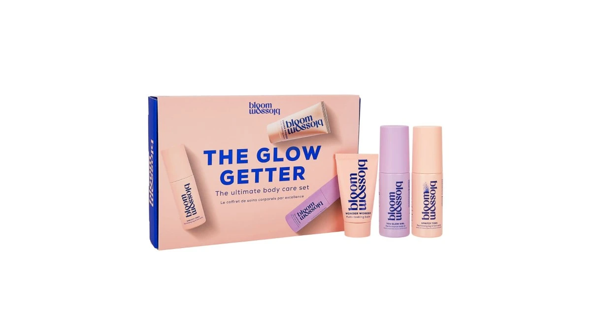 Bloom-blossom-the-glow-getter-kuno-prieziuros-priemoniu-rinkinys-1vnt-5060193642611 THE GLOW GETTER Kūno priežiūros priemonių rinkinys, 1vnt - Paveikslėlis 1
