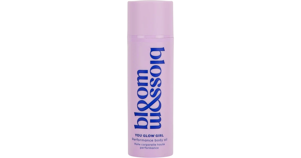 Bloom-blossom-you-glow-girl-performance-body-oil-drekinamasis-kuno-aliejus-150ml-5060193642451 YOU GLOW GIRL Performance Body Oil Drėkinamasis kūno aliejus, 150ml - Paveikslėlis 1