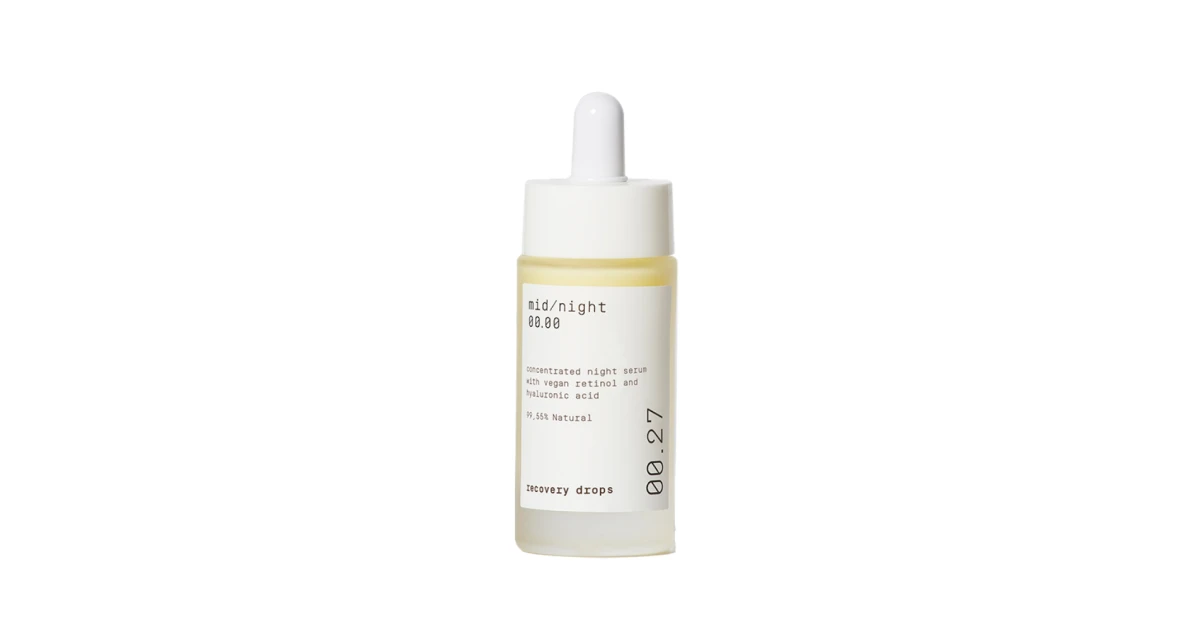mid-night-00-00-00-27-recovery-drops-naktinis-veido-serumas-su-retinoliu-30ml-8437022255347 00.27 Recovery Drops Naktinis veido serumas su retinoliu, 30ml - Paveikslėlis 1