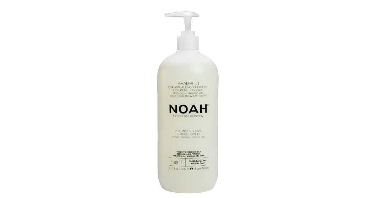 noah-1-2-moisturizing-shampoo-with-sweet-fennel-and-wheat-protein-sampunas-sausiems-ir-luzinejantiems-plaukams-1000-ml-8034063520030 1.2. Moisturizing Shampoo With Sweet Fennel And Wheat Protein Šampūnas sausiems ir lūžinėjantiems plaukams, 1000 ml