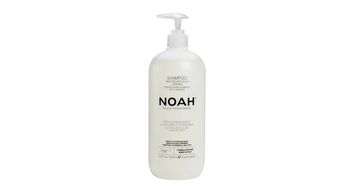 noah-1-3-strengthening-shampoo-with-lavender-sampunas-kasdieniam-naudojimui-jautriai-galvos-odai-1000-ml-8034063520054 1.3. Strengthening Shampoo With Lavender Šampūnas kasdieniam naudojimui, jautriai galvos odai, 1000 ml - Paveikslėlis 1