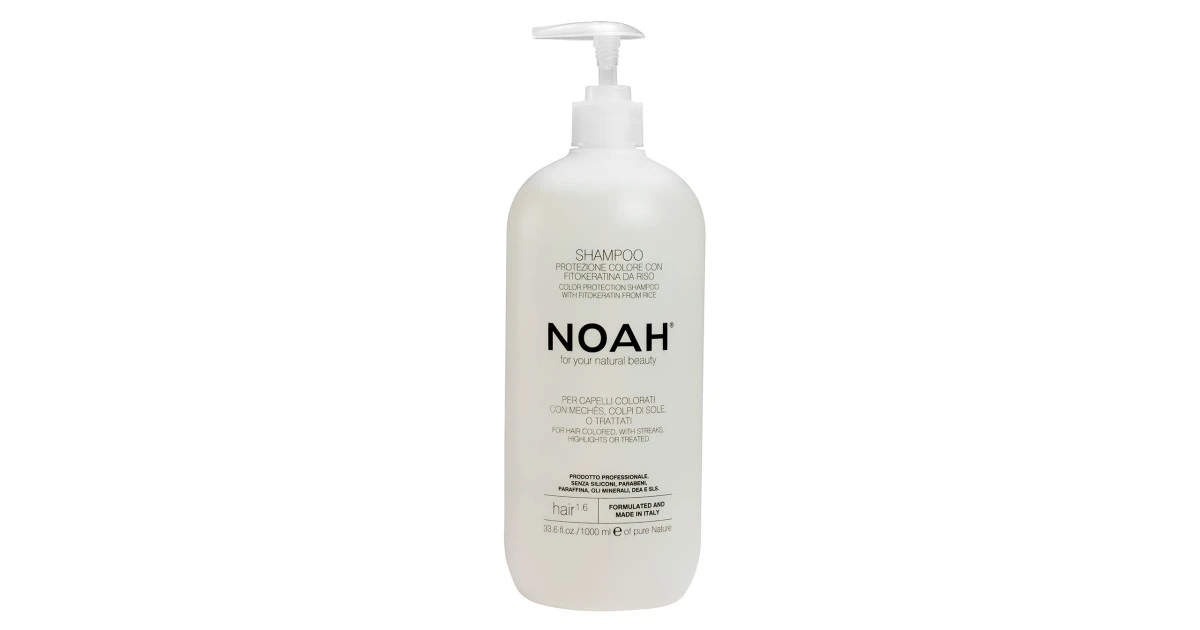noah-1-6-color-protection-shampoo-with-fitokeratine-from-rice-sampunas-dazytiems-ir-sruogelemis-dazytiems-plaukams-1000-ml-8034063520573 1.6. Color Protection Shampoo With Fitokeratine From Rice Šampūnas dažytiems ir sruogelėmis dažytiems plaukams, 1000 ml - Paveikslėlis 1