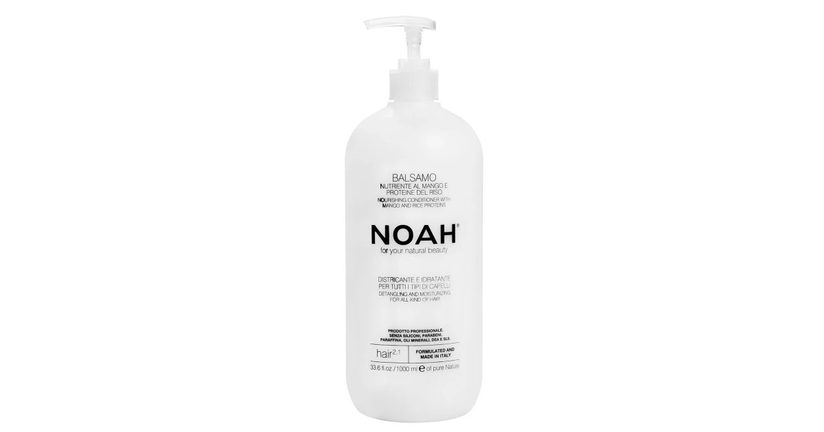 noah-2-1-nourishing-conditioner-with-mango-and-rice-proteins-maitinamasis-balzamas-lengvinantis-plauku-issukavima-1000-ml-8034063520078 2.1. Nourishing Conditioner With Mango And Rice Proteins Maitinamasis balzamas lengvinantis plaukų iššukavimą, 1000 ml - Paveikslėlis 1