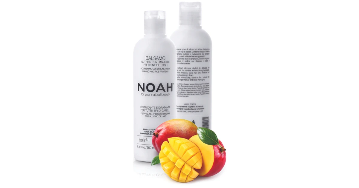 noah-2-1-nourishing-conditioner-with-mango-and-rice-proteins-maitinamasis-balzamas-lengvinantis-plauku-issukavima-250ml-8034063520061 2.1. Nourishing Conditioner With Mango And Rice Proteins Maitinamasis balzamas lengvinantis plaukų iššukavimą, 250ml - Paveikslėlis 1