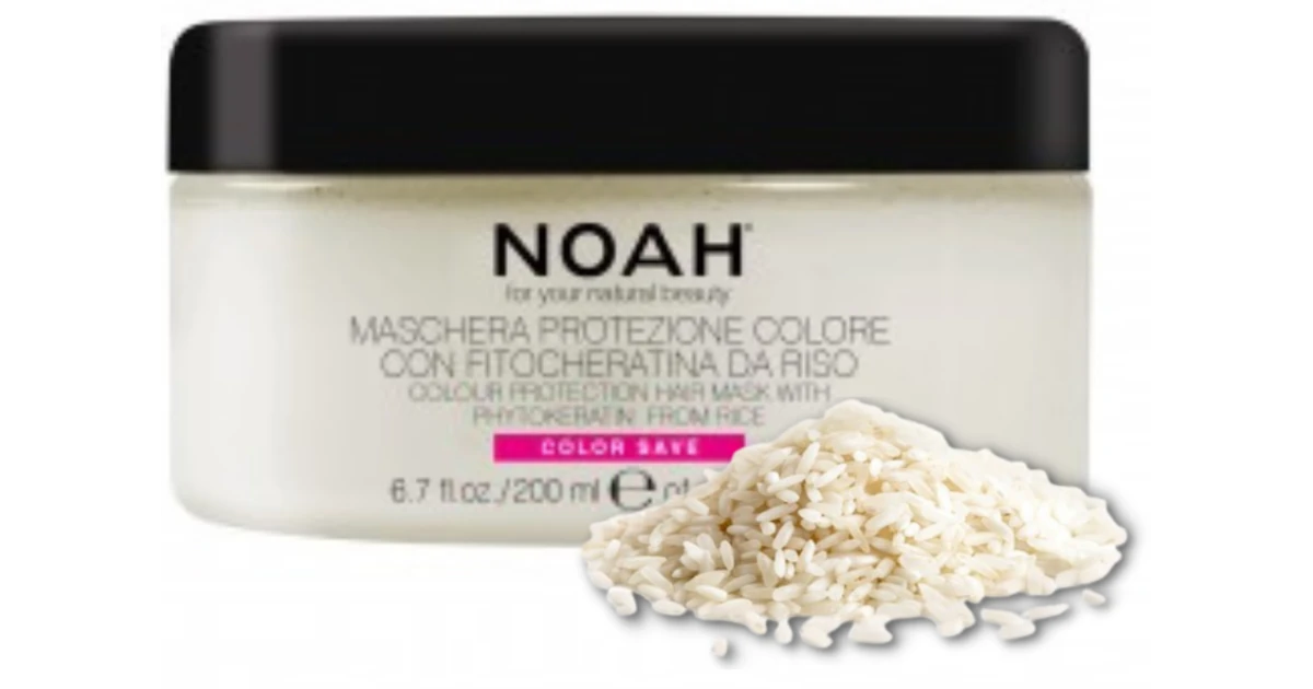 noah-2-4-hair-mask-with-rice-phytokeratine-spalva-tausojanti-kauke-dazytiems-plaukams-200-ml-8034063522157 2.4. Hair Mask With Rice Phytokeratine Spalvą tausojanti kaukė dažytiems plaukams, 200 ml - Paveikslėlis 1