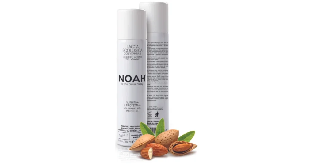 5.10. Ecological Hairspray With Vitamin E Maitinantis plaukų lakas su argano aliejumi ir vitaminu E, 250 ml