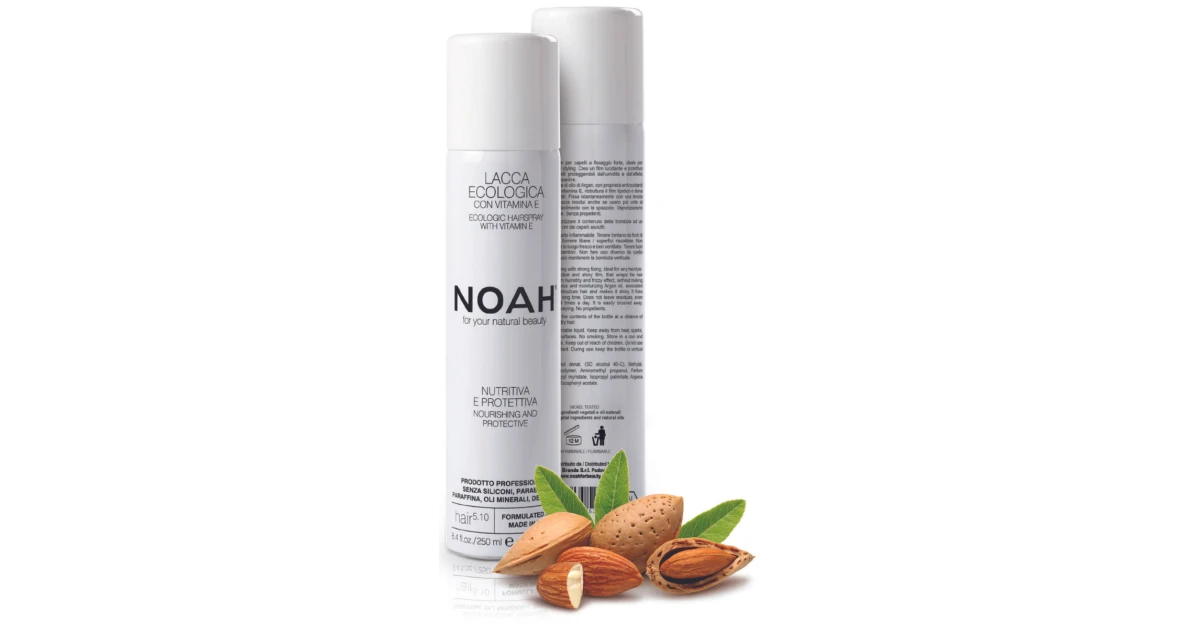 noah-5-10-ecological-hairspray-with-vitamin-e-maitinantis-plauku-lakas-su-argano-aliejumi-ir-vitaminu-e-250-ml-8034063520658 5.10. Ecological Hairspray With Vitamin E Maitinantis plaukų lakas su argano aliejumi ir vitaminu E, 250 ml - Paveikslėlis 1