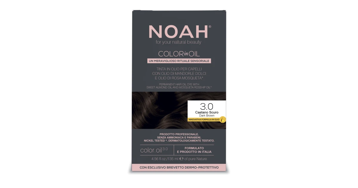 noah-color-in-oil-3-0-aliejiniai-plauku-dazai-135ml-8034063522294 Color In Oil 3.0 Aliejiniai plaukų dažai, 135ml - Paveikslėlis 1