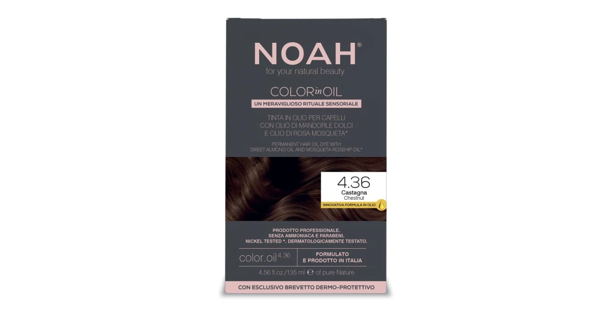 noah-color-in-oil-4-36-aliejiniai-plauku-dazai-135ml-8034063522317 Color In Oil 4.36 Aliejiniai plaukų dažai, 135ml - Paveikslėlis 1