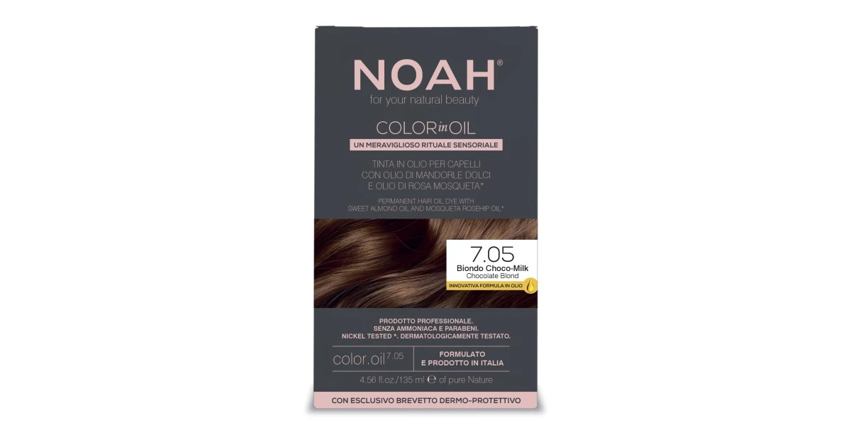 noah-color-in-oil-7-05-aliejiniai-plauku-dazai-135ml-8034063522386 Color In Oil 7.05 Aliejiniai plaukų dažai, 135ml - Paveikslėlis 1