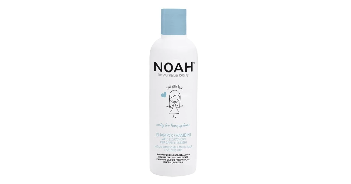noah-kids-shampoo-milk-and-sugar-for-long-hair-vaikiskas-sampunas-su-pienu-ir-cukrumi-ilgiems-plaukams-250-ml-8034063521433 Kids Shampoo Milk And Sugar For Long Hair Vaikiškas šampūnas su pienu ir cukrumi ilgiems plaukams, 250 ml - Paveikslėlis 1