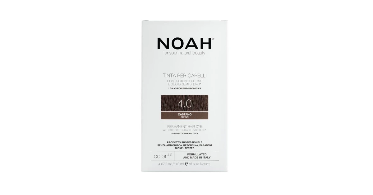 noah-permanent-hair-dye-4-0-brown-ilgalaikiai-plauku-dazai-140-ml-8034063520924 Permanent Hair Dye 4.0 Brown Ilgalaikiai plaukų dažai, 140 ml - Paveikslėlis 1