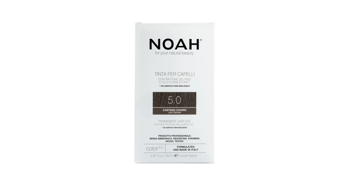 noah-permanent-hair-dye-5-0-light-brown-ilgalaikiai-plauku-dazai-140-ml-8034063520948 Permanent Hair Dye 5.0 Light Brown Ilgalaikiai plaukų dažai, 140 ml - Paveikslėlis 1