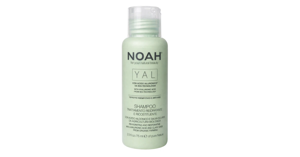 noah-yal-hydrating-and-restorative-treatment-shampoo-drekinantis-sampunas-su-hialurono-rugstimi-ir-salaviju-75ml-8034063522607 YAL Hydrating And Restorative Treatment Shampoo Drėkinantis šampūnas su hialurono rūgštimi ir šalaviju, 75ml - Paveikslėlis 1