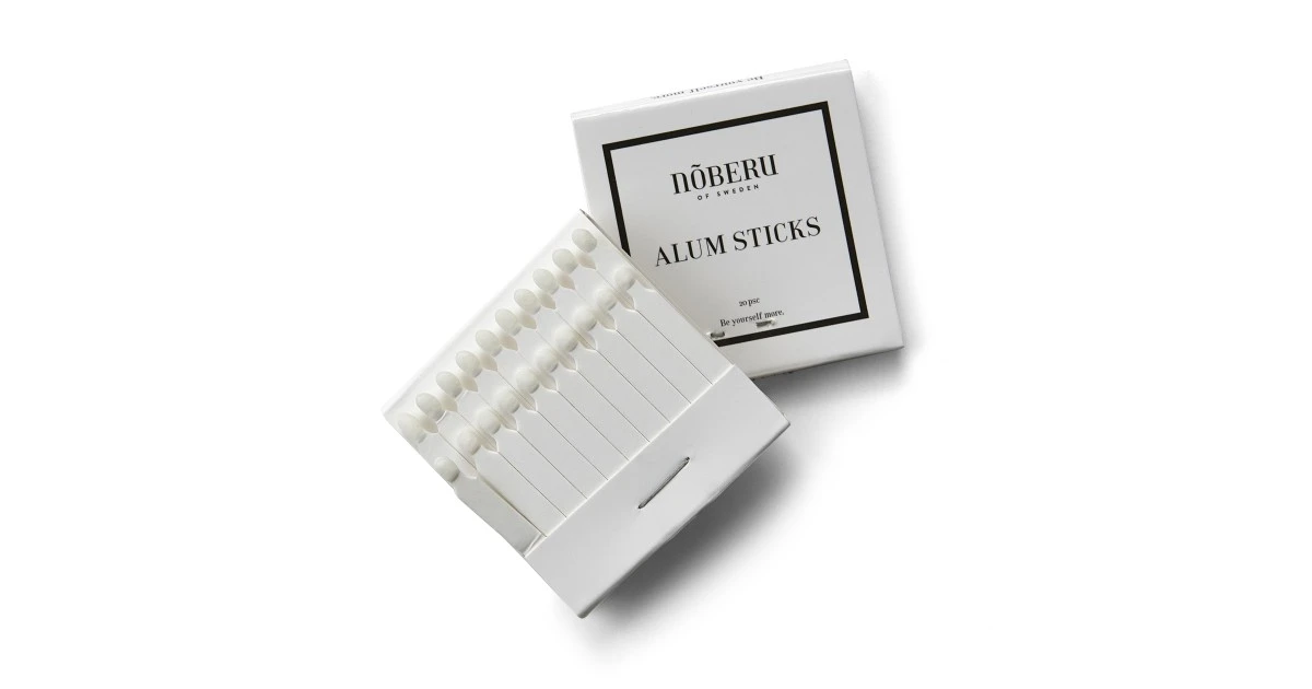 noberu-alum-sticks-kraujavima-stabdantys-degtukai-20vnt-7350092208482 Alum Sticks Kraujavimą stabdantys degtukai, 20vnt - Paveikslėlis 1