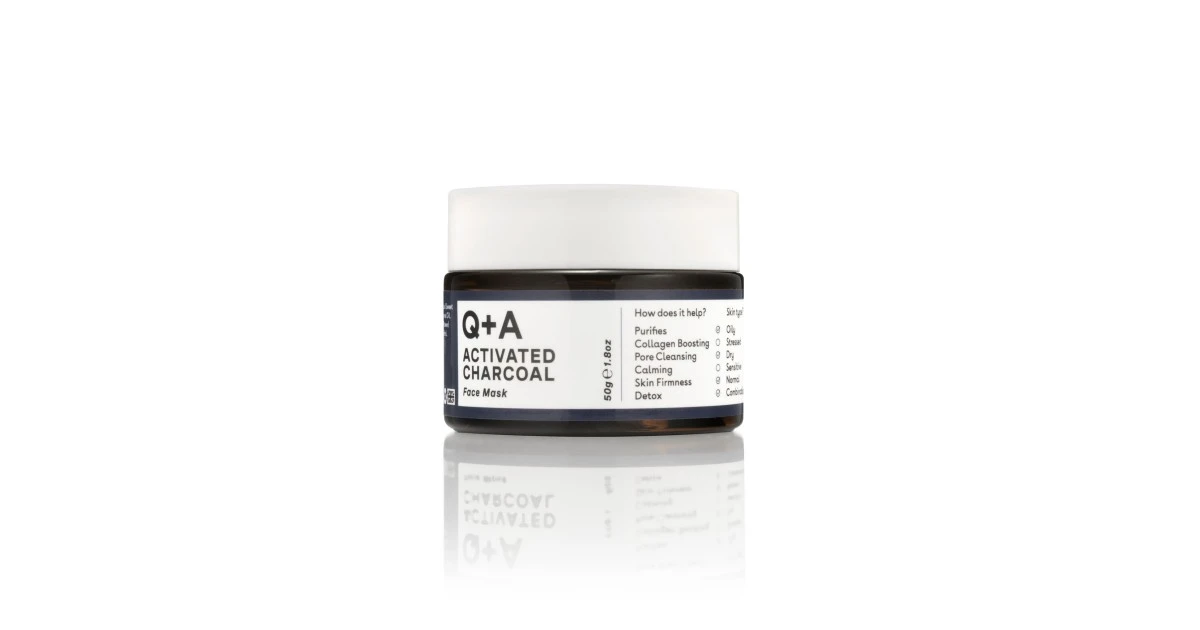 q+a-activated-charcoal-detox-face-mask-valomoji-veido-kauke-su-aktyvuota-anglimi-50g-0742271477135 Activated Charcoal Detox Face Mask Valomoji veido kaukė su aktyvuota anglimi, 50g - Paveikslėlis 1