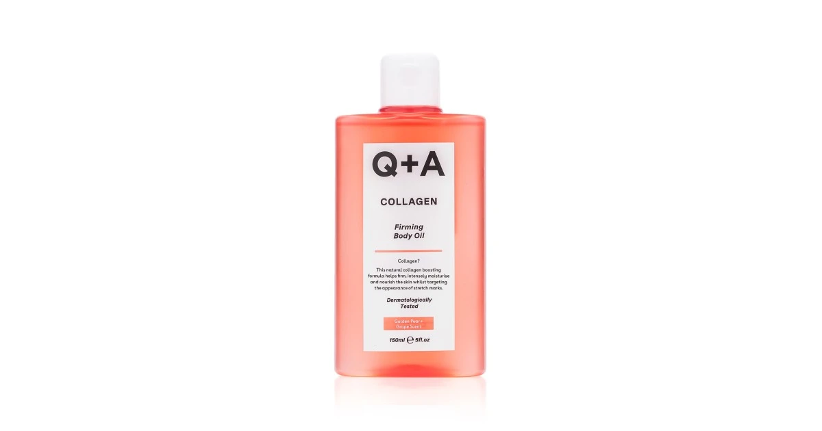 q+a-collagen-firming-body-oil-stangrinamasis-kuno-aliejus-150ml-5061066470195 Collagen Firming Body Oil Stangrinamasis kūno aliejus, 150ml - Paveikslėlis 1