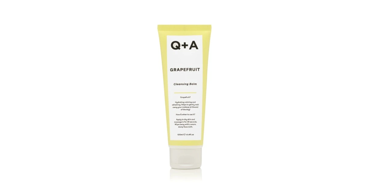 q+a-grapefruit-cleansing-balm-valomasis-veido-balzamas-125ml-5060486261826 Grapefruit Cleansing Balm Valomasis veido balzamas, 125ml - Paveikslėlis 1