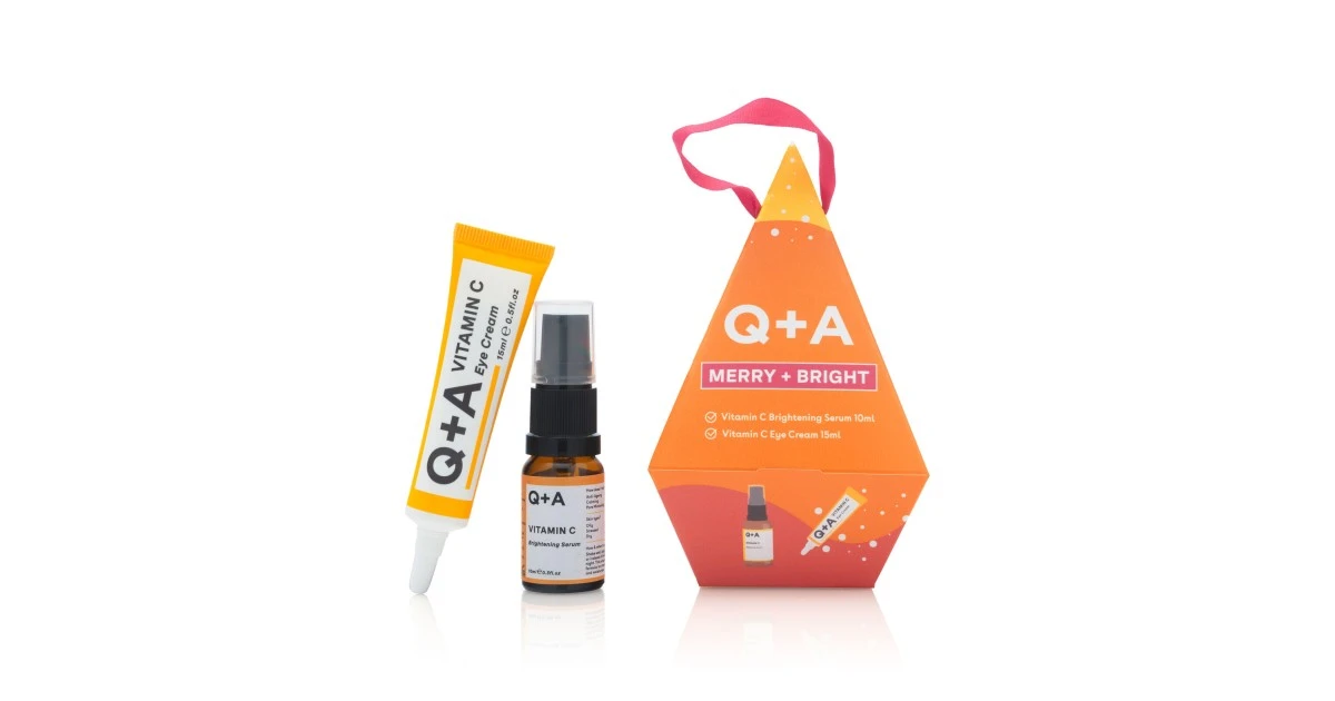 q+a-merry-bright-gift-set-veido-prieziuros-priemoniu-rinkinys-su-vitaminu-c-1vnt-5061066470423 Merry + Bright Gift Set Veido priežiūros priemonių rinkinys su vitaminu C, 1vnt - Paveikslėlis 1