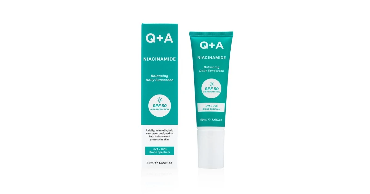 q+a-niacinamide-balancing-spf50-apsauginis-kremas-nuo-saules-probleminei-odai-50ml-5060486267866 Niacinamide Balancing SPF50 Apsauginis kremas nuo saulės probleminei odai, 50ml - Paveikslėlis 1