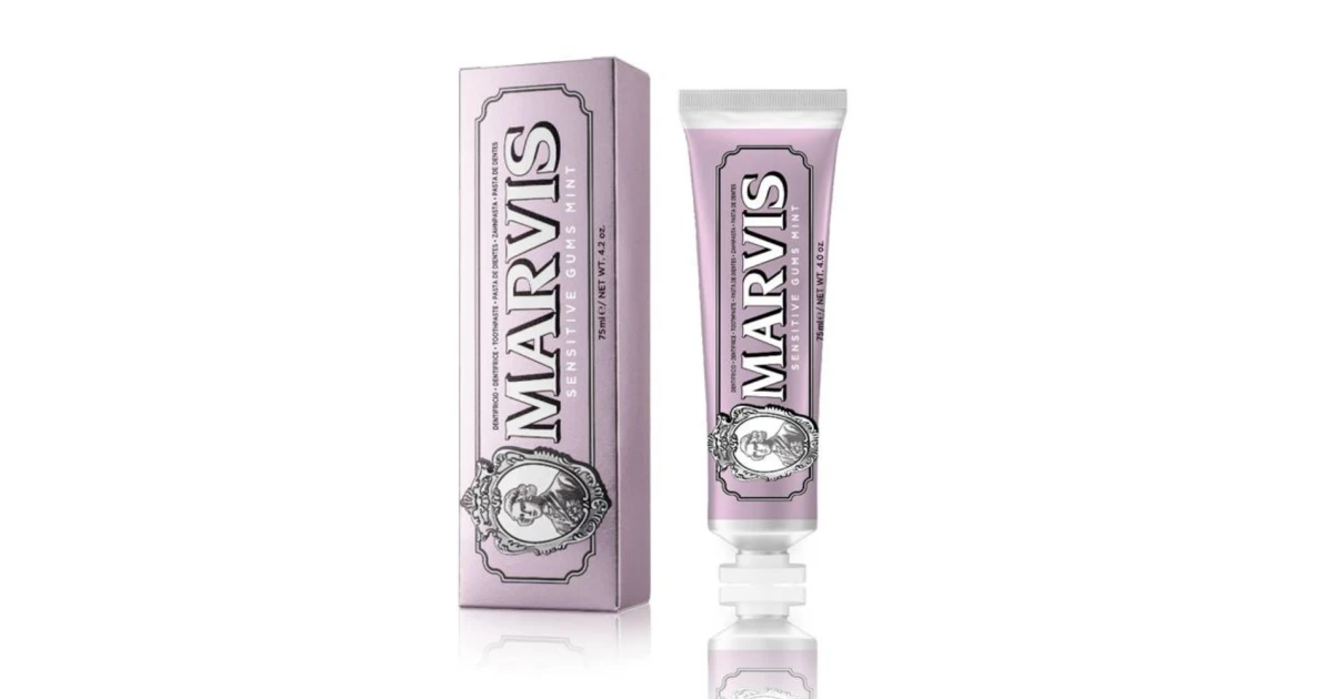 sensitive-gums-gentle-mint-svelnaus-metu-aromato-dantu-pasta-jautrioms-dantenoms-75ml-8004395112425 Whitening Mint Balinanti mėtų skonio dantų pasta, 85 ml