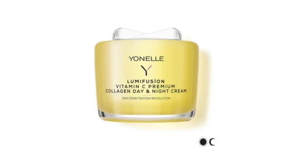 Lumifusion Vitamin C Premium Collagen Day & Night Cream Skaistinamasis kremas su vitaminu C, 55ml
