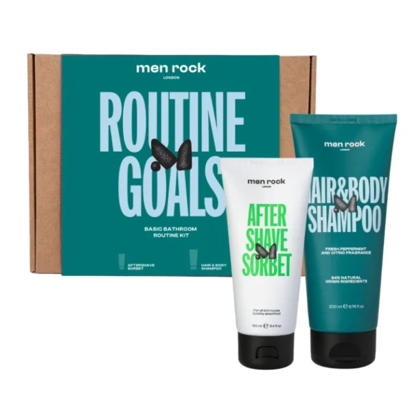 Plaukų ir odos priežiūros priemonių rinkinys vyrams "Routine Goals Basic Grooming Routine Kit", 1 vnt.