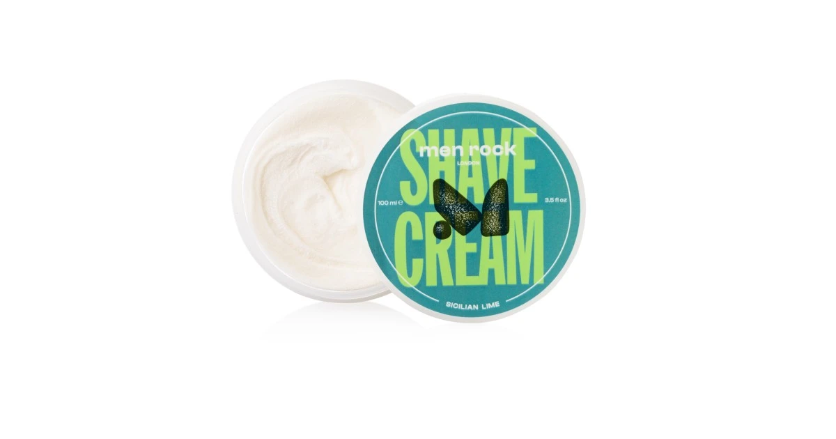 men-rock-sicilian-lime-shave-cream-laimu-aromato-skutimosi-kremas-100ml-5060796560169 Laimų aromato skutimosi kremas "Sicilian Lime Shave Cream", 100 ml - Paveikslėlis 1