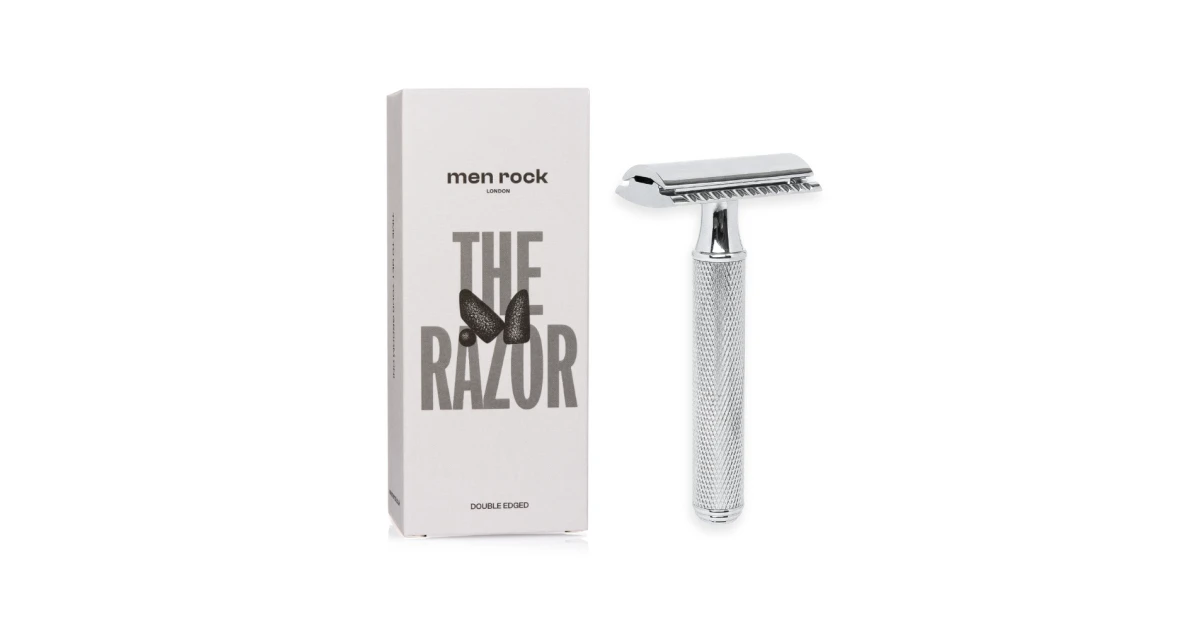 men-rock-the-doubled-edged-razor-dviasmenis-skustuvas-1-vnt-5060796560220 Dviašmenis skustuvas "The Double-Edged Razor", 1 vnt. - Paveikslėlis 1
