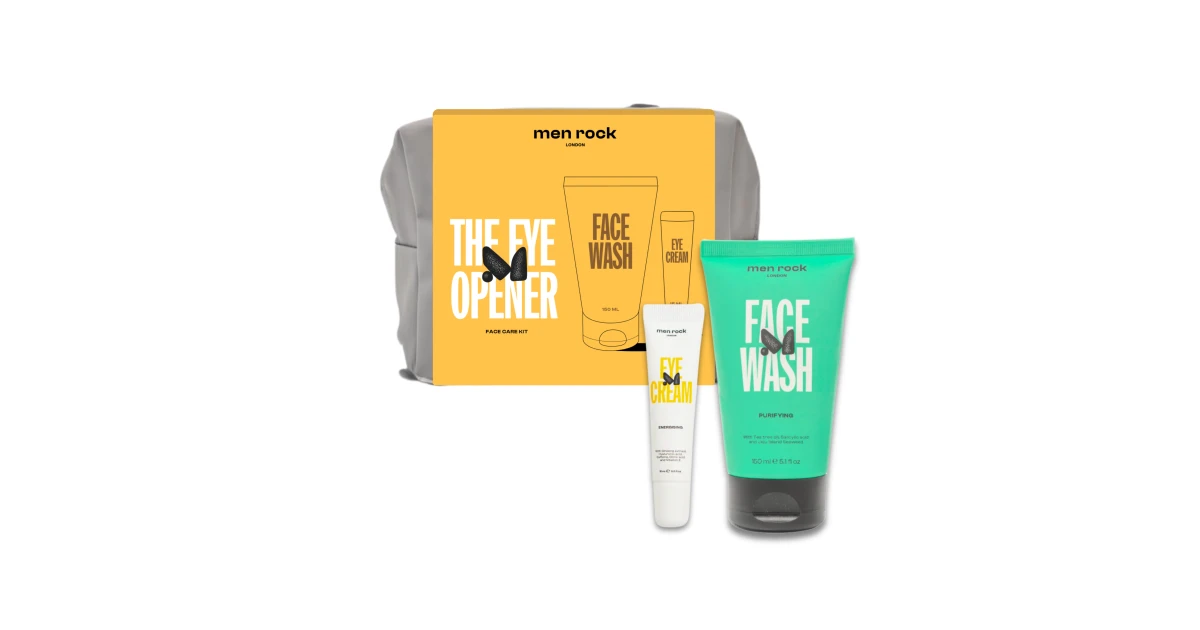 men-rock-the-eye-opener-face-care-kit-veido-prieziuros-rinkinys-vyrams-1vnt-5060796560978 Veido priežiūros rinkinys vyrams "The Eye Opener Face Care Kit", 1 vnt. - Paveikslėlis 1