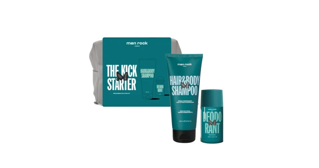 Kūno priežiūros rinkinys vyrams „The Kick Starter Grooming Routine Kit”, 1 vnt.