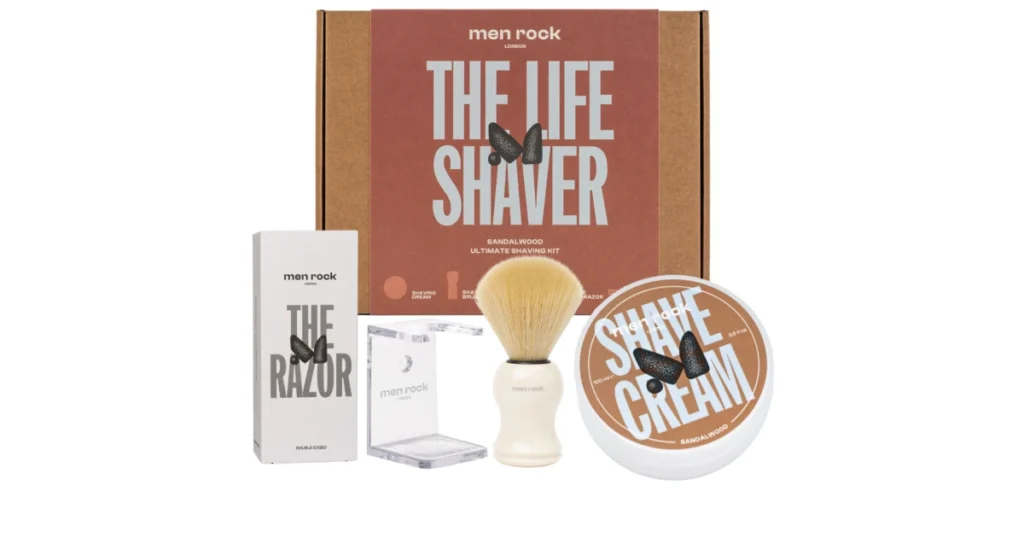 Skutimosi rinkinys su dviašmeniu skustuvu „Ultimate Shaving Gift Set Sandalwood”, 1 vnt.