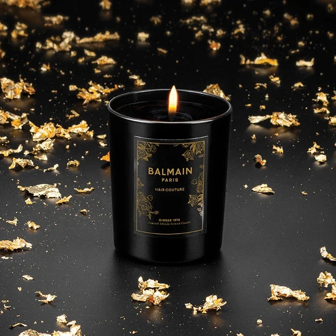 BAL-8720791755348_candle-black-ginger-150g BALMAIN Candle Black Ginger – aromatinė žvakė su juodojo imbiero kvapu - Paveikslėlis 1